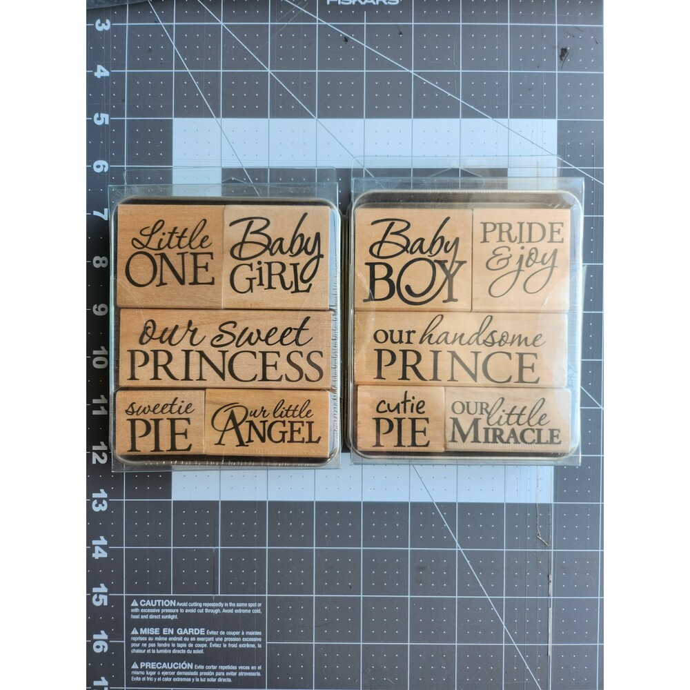 Stampabilities Handsome Prince Baby/ Boy- Sweet Princess/Girl Stamps B47